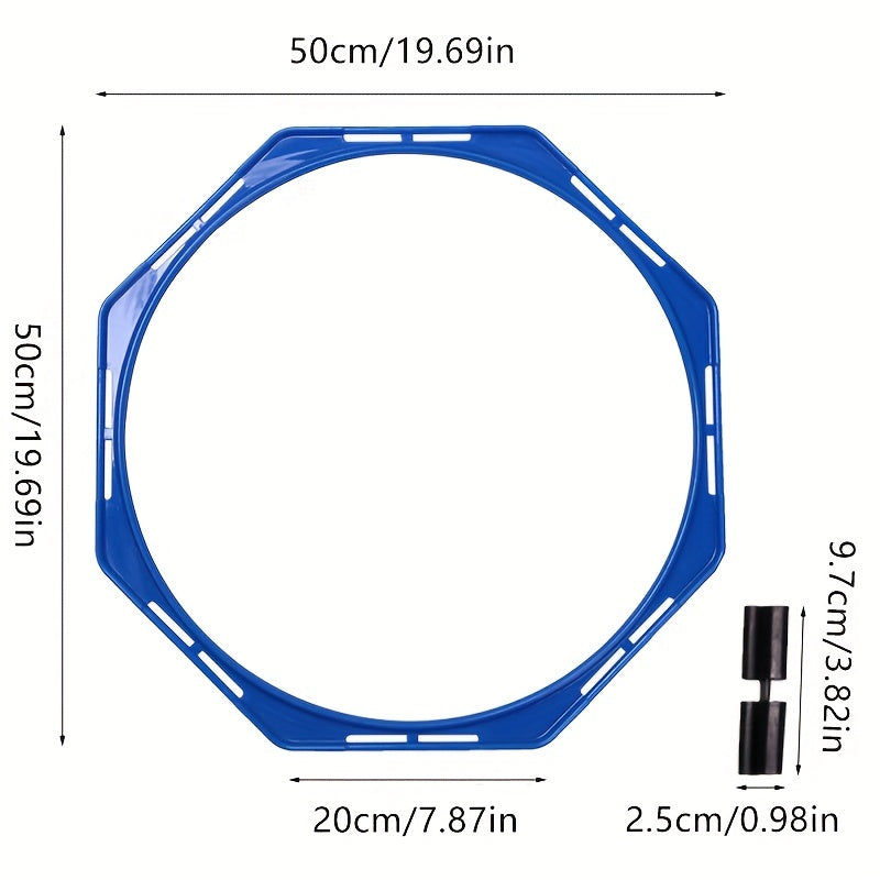 6pcs Speed & Agility Training Rings w/ Bag Tennis Soccer Football Basketball Aid