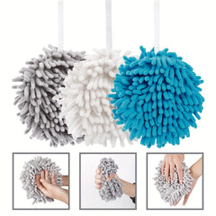 Thick Quick-dry Towel Ball for Bathroom with Hanging Loop