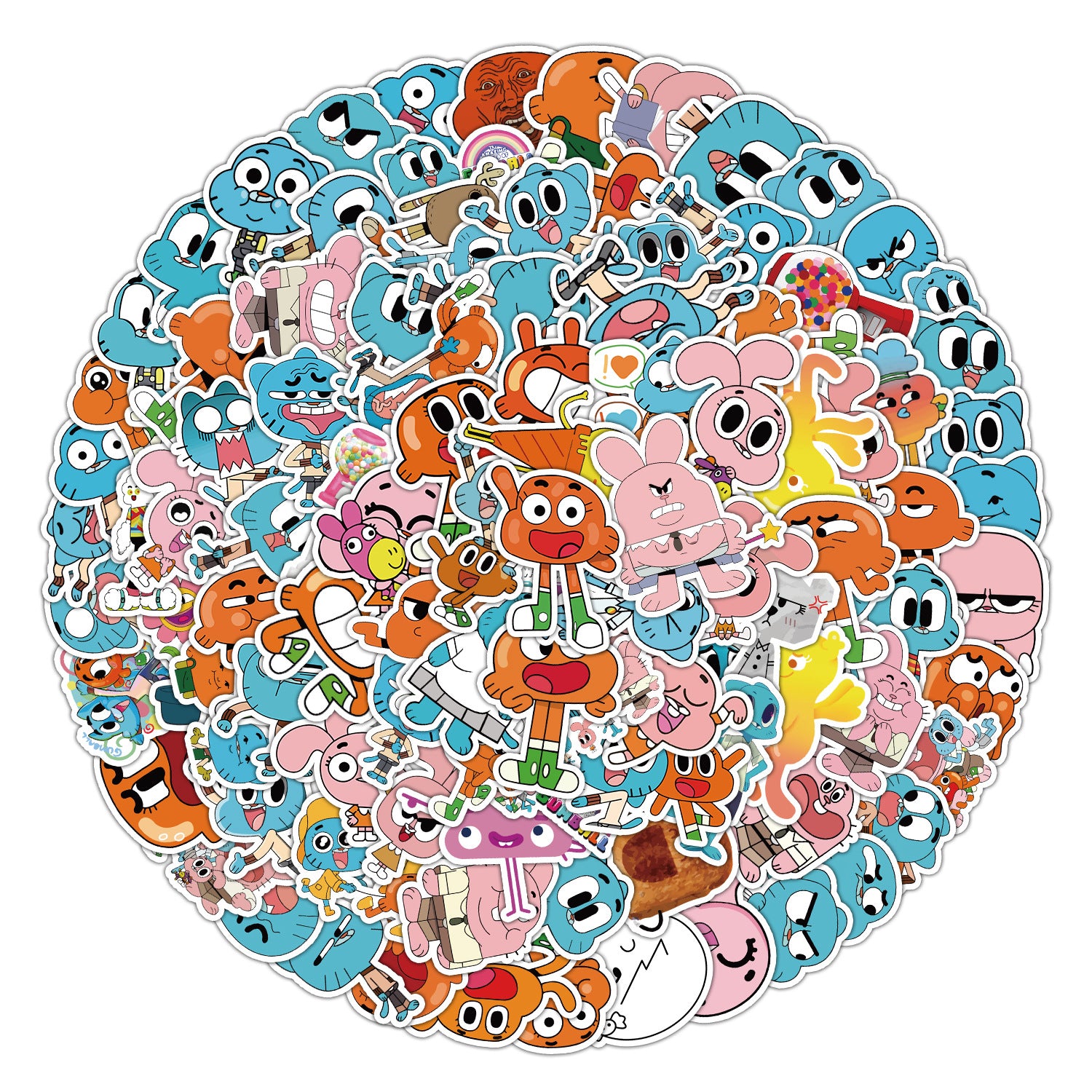 100pcs Creative Waterproof Doodle Stickers for Laptop Water Bottle Stationery