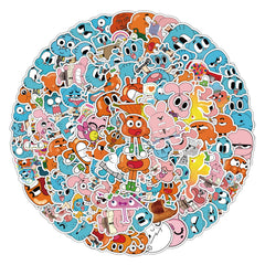 100pcs Creative Waterproof Doodle Stickers for Laptop Water Bottle Stationery