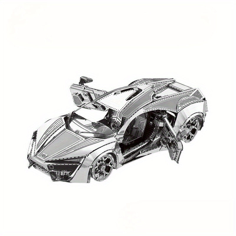 3D Car Metal Model Puzzle for Adults - DIY 3D Metallic Kit for Home Decor