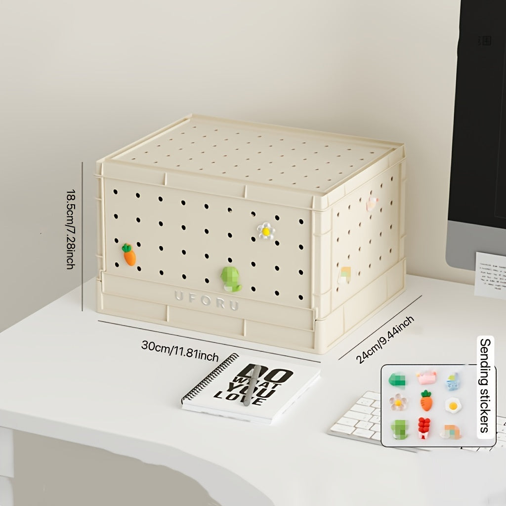 Foldable Storage Box Plastic Organizer Large Space Container Multifunction
