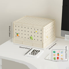 Foldable Storage Box Plastic Organizer Large Space Container Multifunction