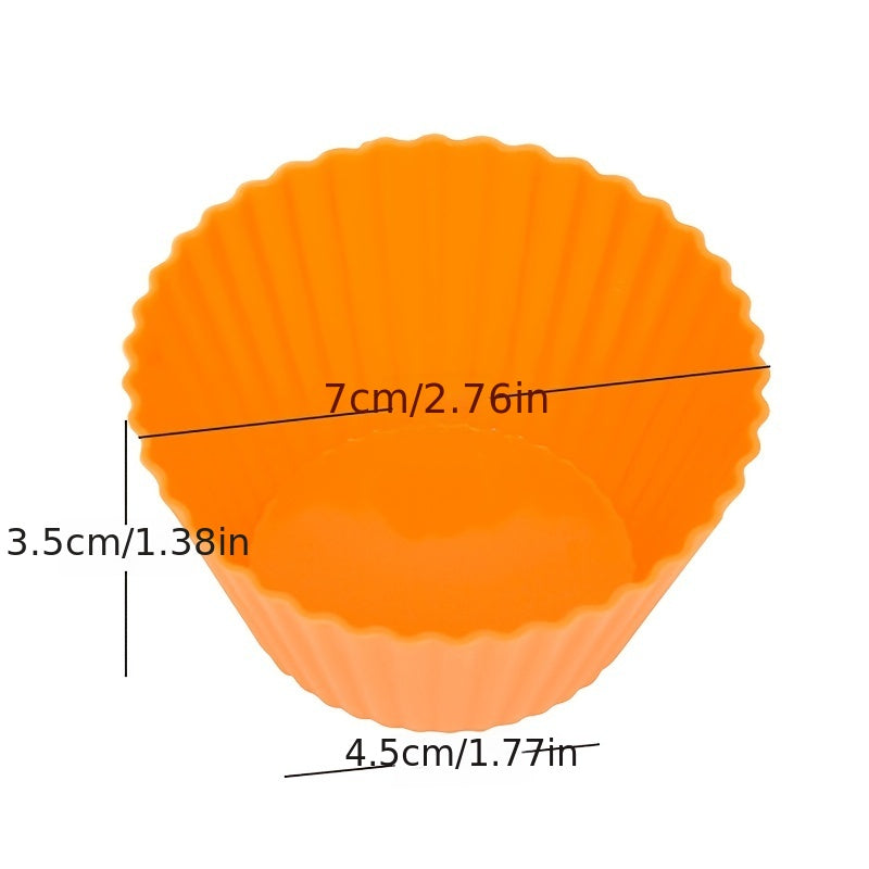 7pcs Silicone Muffin Cupcake Molds - Bake Delicious Treats with Ease