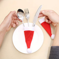 Mini Christmas Hat Wine Bottle Cover Hat Brushed Cloth