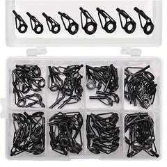 8pcs Ceramic High Carbon Steel Top Ring Guide Eye Set for Lure Rod