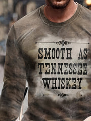 Men's Long Sleeve Vintage Novelty T-shirt for Autumn