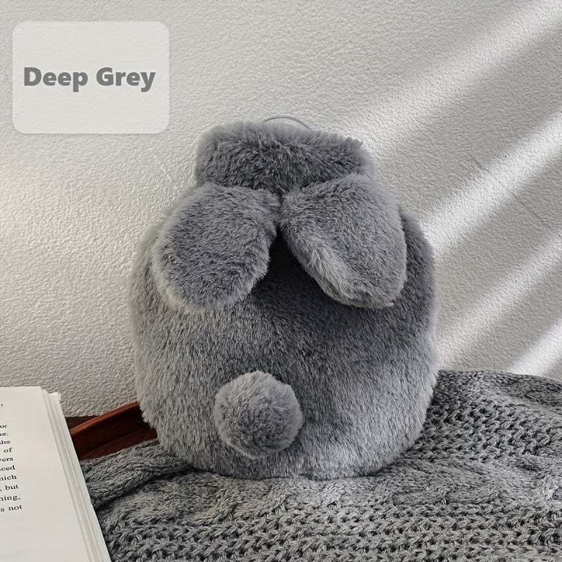 300ml Plush Rabbit Hot Water Bag With Lid & Washable Cover