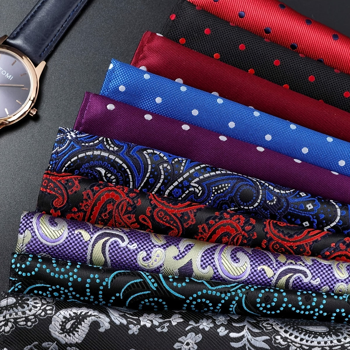 20pcs Pocket Square Handkerchiefs Assorted Colors