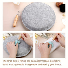 Needle Felting Pad 24 X 24 X 3.51 cm Grey Sponge Needle Felting Mat
