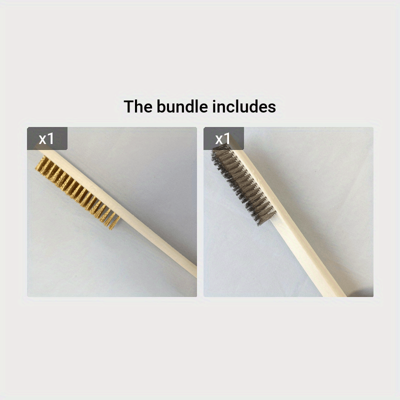 Wooden Handle Copper Wire Brush Stainless Steel Wire Brush