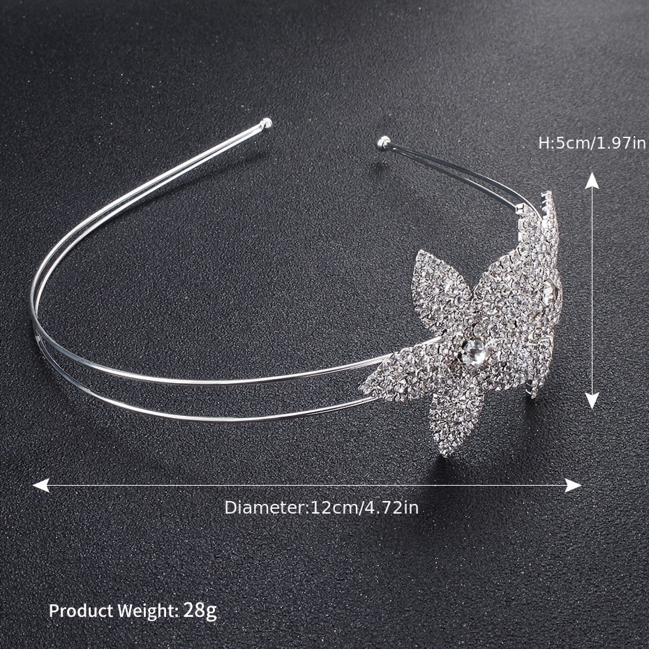 Flower Rhinestone Hairband Headband Princess Tiara Wedding Birthday