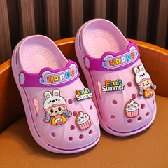 Breathable Cartoon Charm Clogs for Baby Girls