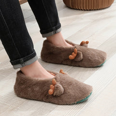 Men's Cartoon Plush Indoor Slippers Christmas