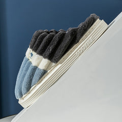Men's Striped Memory Foam Cozy Slippers Winter