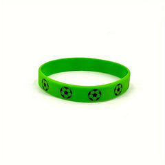 Football Fan Sports Wrist Strap With Printed Pattern Silicone Bracelet