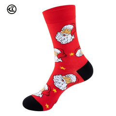CONYET Men's Christmas Socks Red Santa Cotton Socks