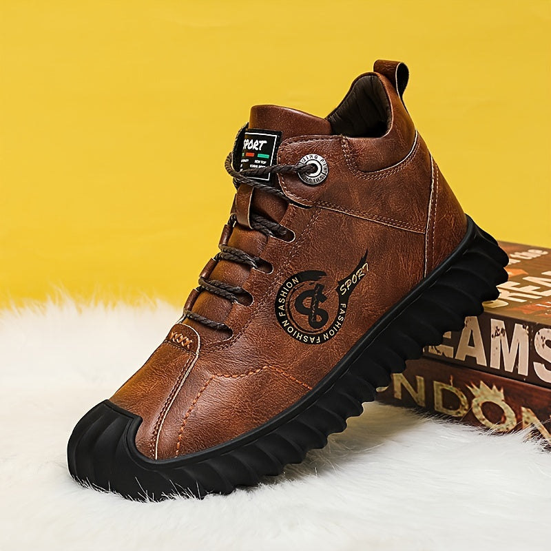 Men's Lace up Sneakers Boots Comfortable and Breathable