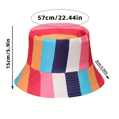 Rainbow Fisherman's Hat Casual Sun Protection Bucket Hat
