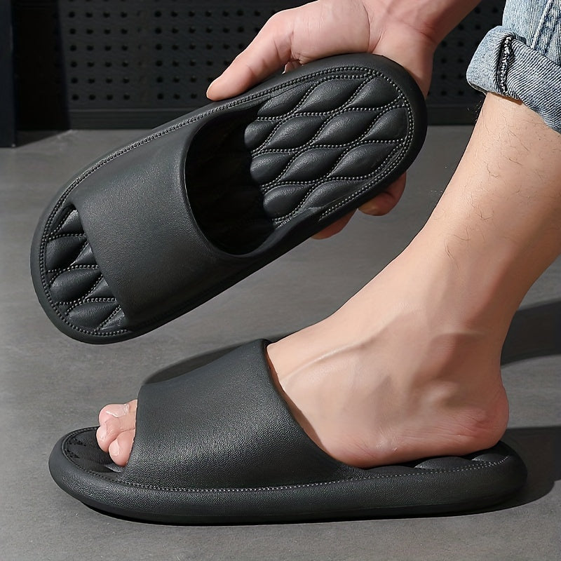 Men's Lightweight Non Slip Slides Open Toe Quick Dry Slippers