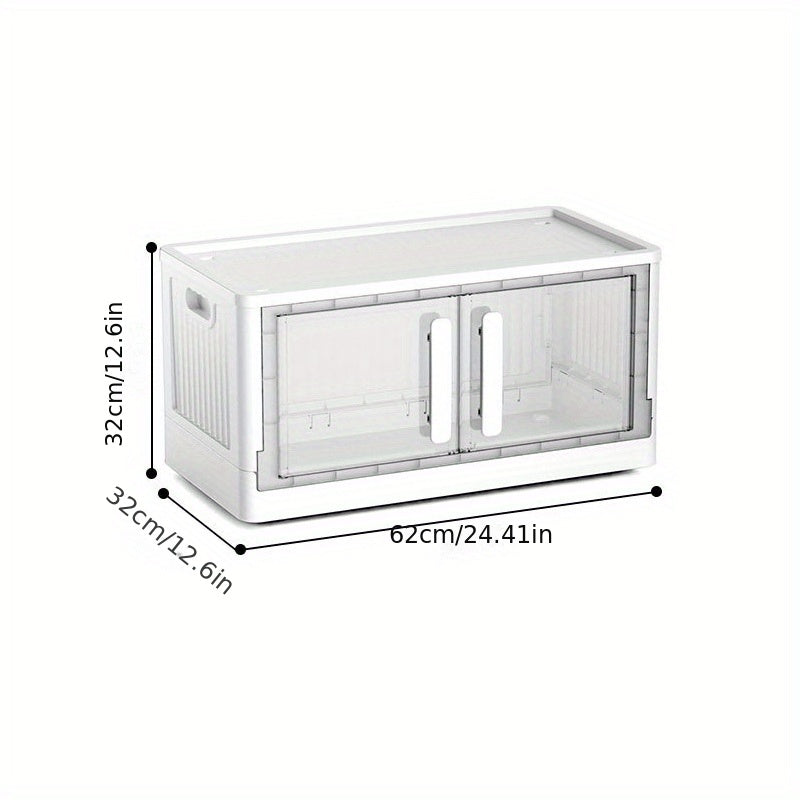 Large Capacity Foldable Plastic Storage Bin for Kitchen and Bedroom