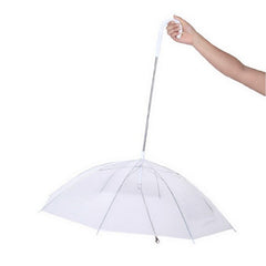 Adjustable Transparent Pet Umbrella for Rainy Dog Walking