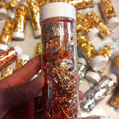 1pc 2g Golden Foil Silver Rose Cake Decoration Nail Art Crushed Mousse Poin
