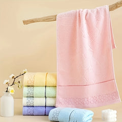 4pcs Soft Cotton Hand Towels for Home Bathroom Gym Spa Plain Absorbent Towel