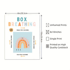 Square Breathing Poster for Therapy Office Decor