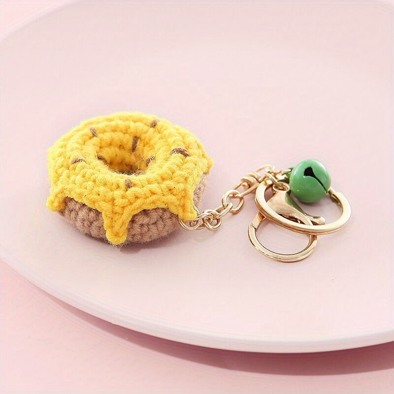 Macrame Boho Knit Keychain Watermelon Doughnuts Car Key Chain