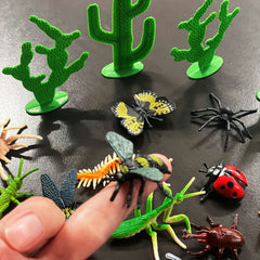 16pcs Insect Plant Model Set Cognition Puzzle Toy Holiday Decoration Party