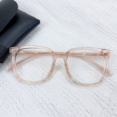 Oversized Square Frame Light-Blocking Glasses