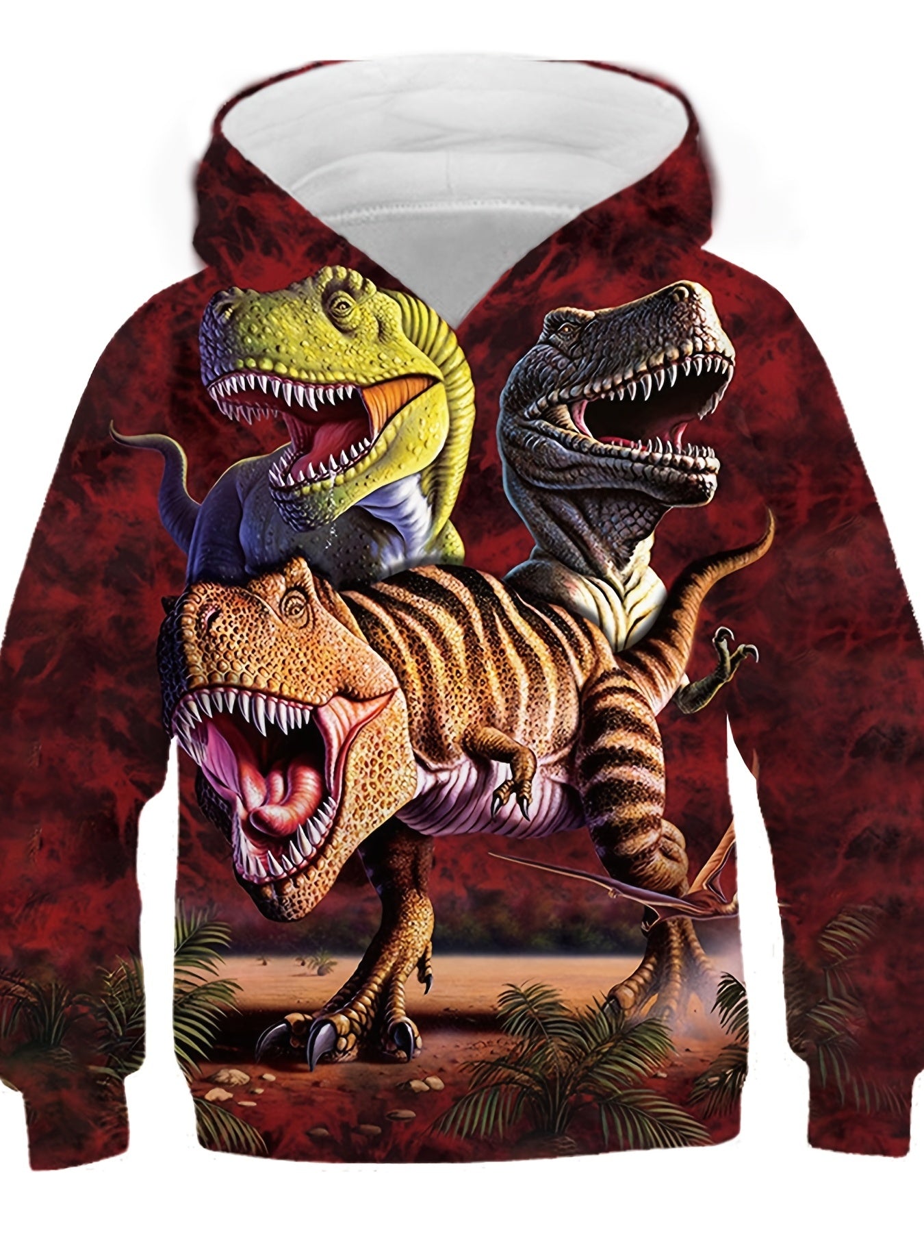 Kids Dragon Hoodie Long Sleeved Casual Sweatshirt 4-14 Yrs
