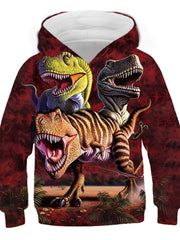 Kids Dragon Hoodie Long Sleeved Casual Sweatshirt 4-14 Yrs