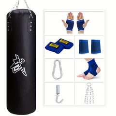 62in Oxford Cloth Boxing Bag Set Heavy Duty With Gloves For Taekwondo Home Gym