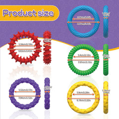 NeslGenc 5pcs Sensory Fidget Toys - Colorful Silicone Textured