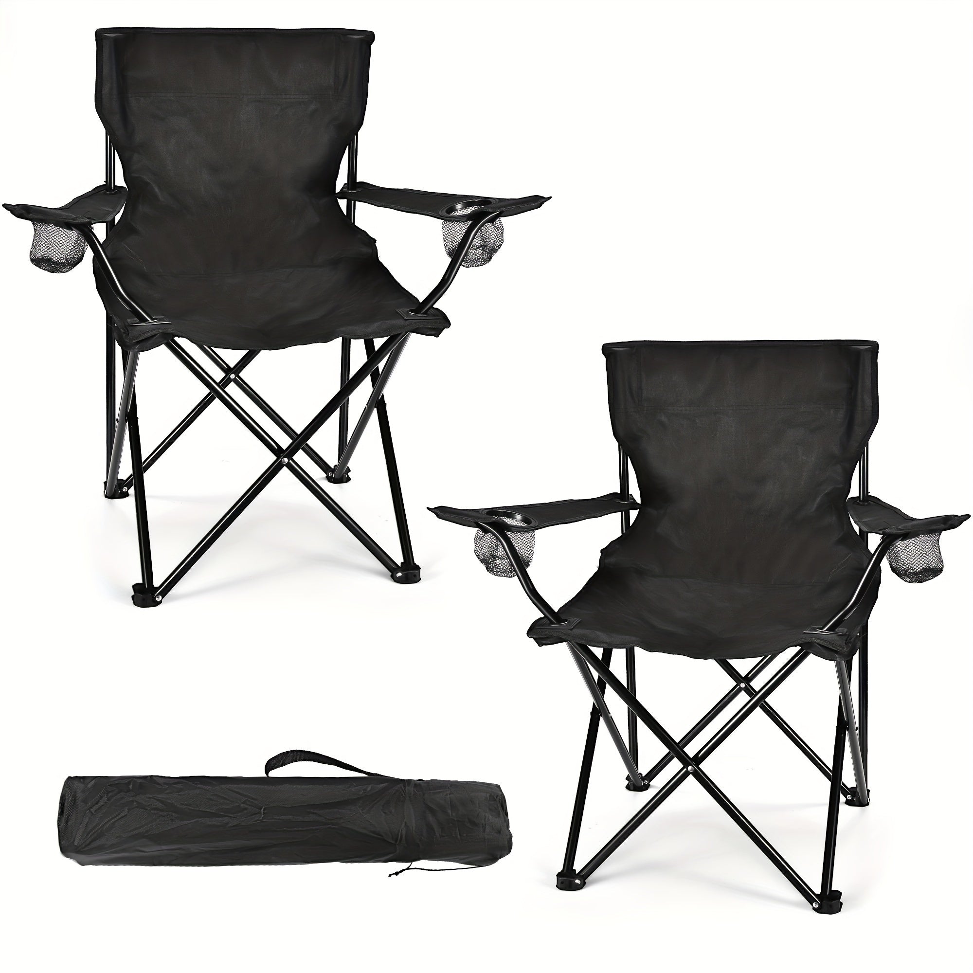 2pcs Portable Compact Chair for Outdoor Camping and Picnic