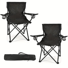 2pcs Portable Compact Chair for Outdoor Camping and Picnic