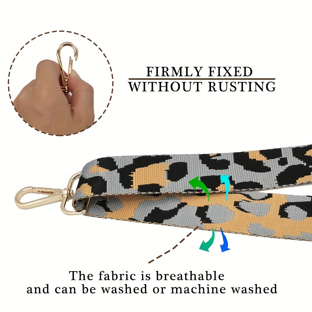 Leopard Pattern Shoulder Bag Strap Adjustable Replacement