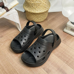 Women's Chunky Heel Clogs Open Toe Non Slip Sandals