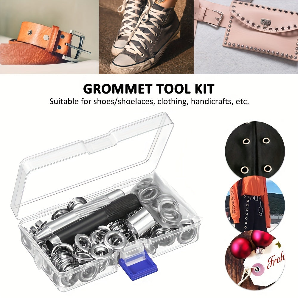 100 Sets Grommet Tool Kit with Storage Case 1 2 Inch Eyelets for Fabric