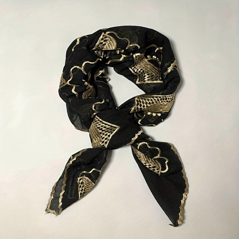 National Style Embroidered Square Scarf Vintage Travel Sunproof Pack Turban