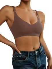 4pcs Seamless Wireless Bras Comfy & Breathable Intimates Women's Lingerie