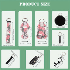 8pcs Self Defense KeyChain Protective Accessories Set Men