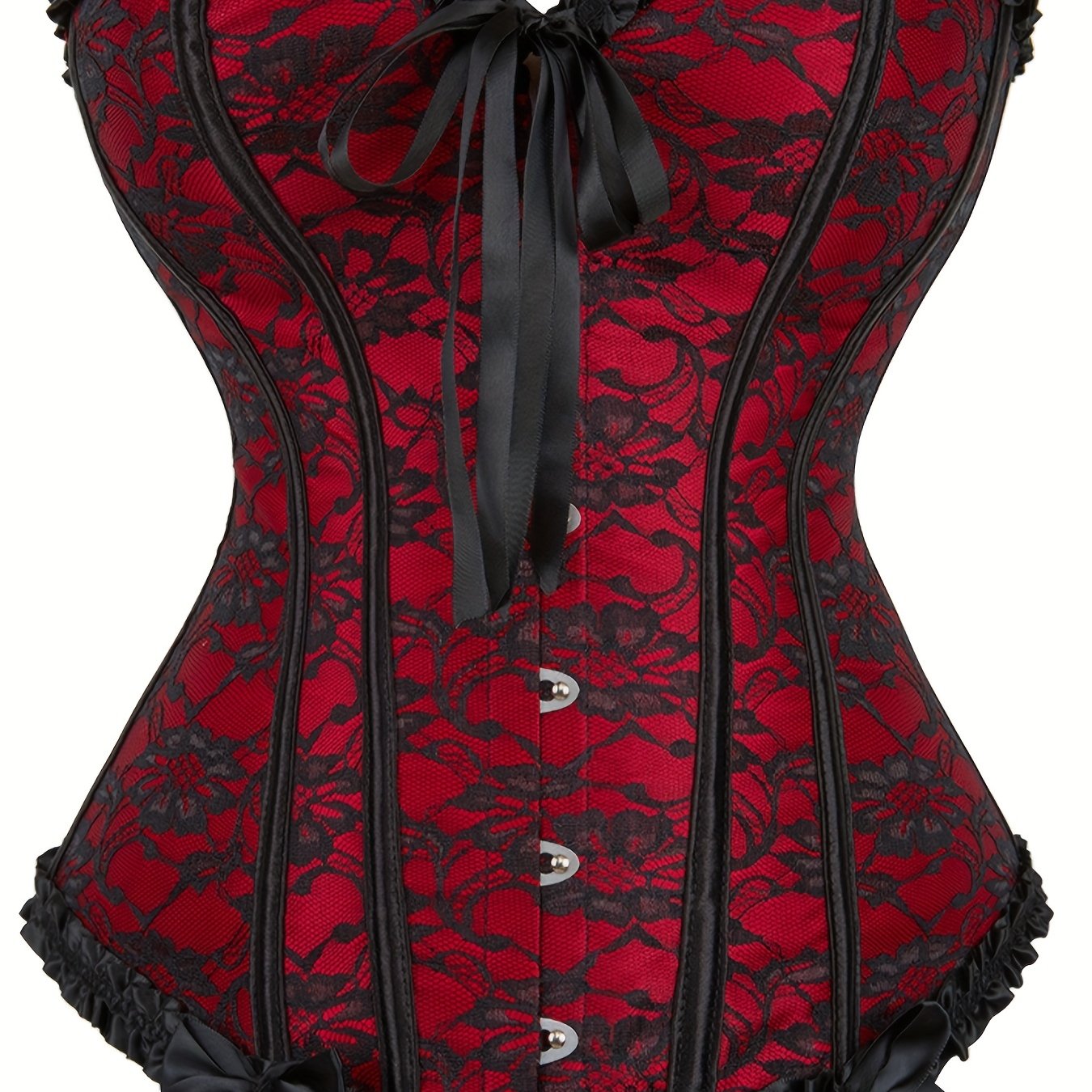 Strapless Corset Bustier Lace Up Body Shaper Women's Lingerie
