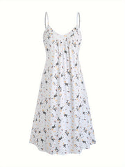 Ditsy Floral Print V Neck Cami Sleep Dress