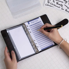 8pcs A6 Waterproof PVC Cash Envelopes for 6 Ring Binder