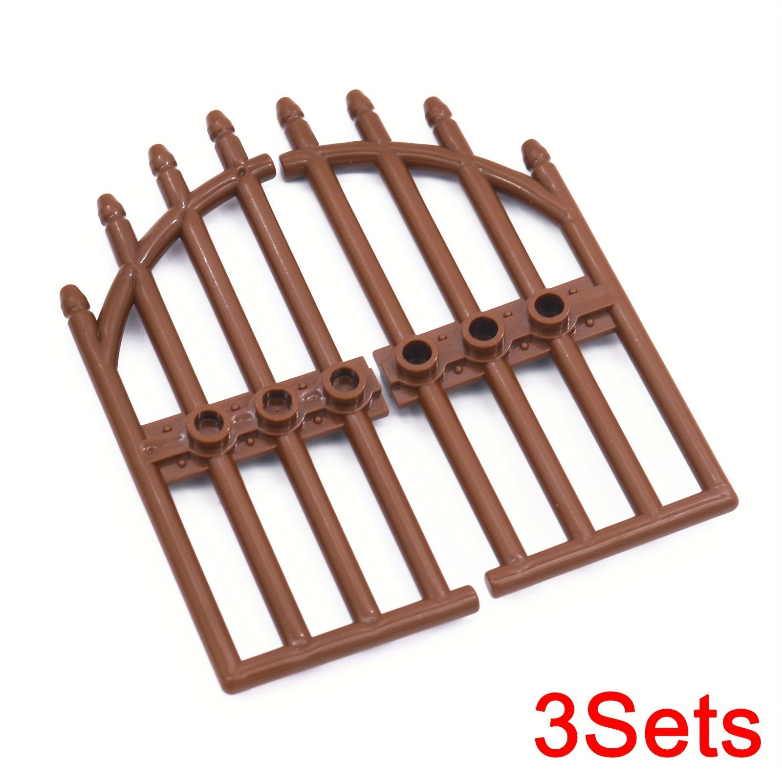 MARUMINE City Gate Building Blocks 1x4x9 Retro Iron Door Fence Golden Brown