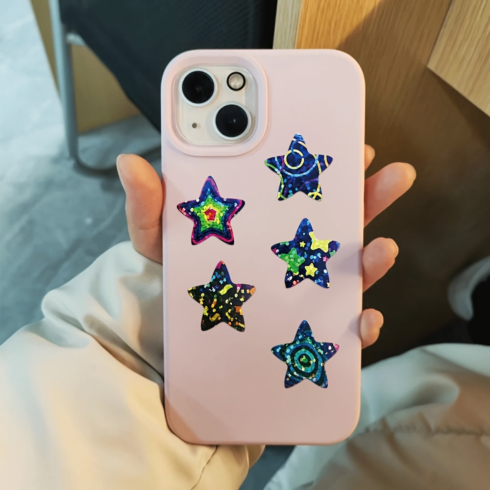 500pcs Cartoon Star Sticker Roll Waterproof DIY Decor for Luggage Guitar Mug