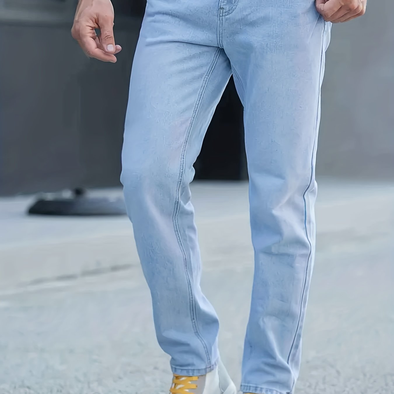 Men's Slim Fit Ripped Jeans Distressed Stretch Denim Pants